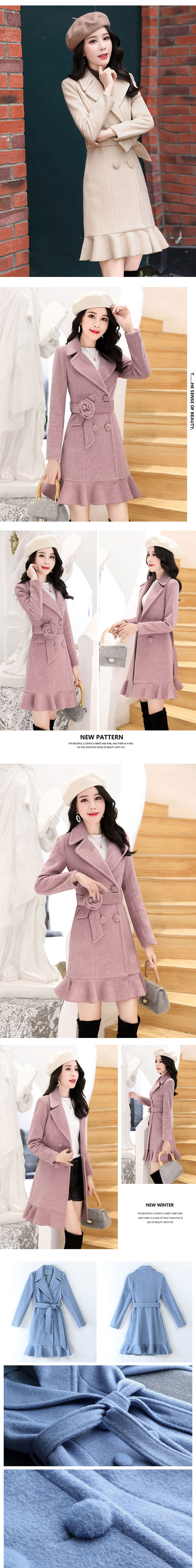 wool-2669 creme เสื้อโค้ทวูลกันหนาว