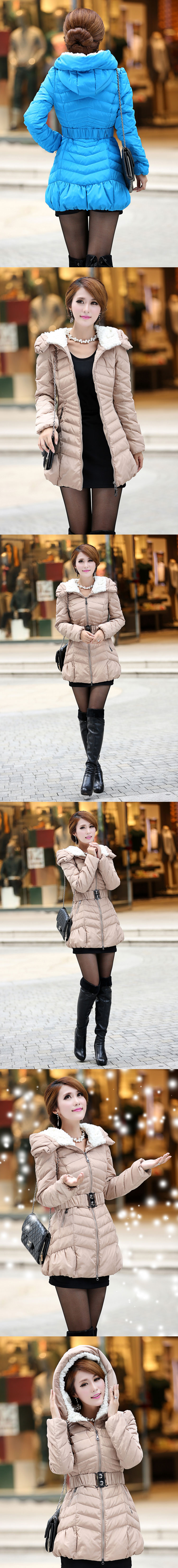 Down coat 8242 blue เสื้อโค้ทขนเป็ดกันหนาว