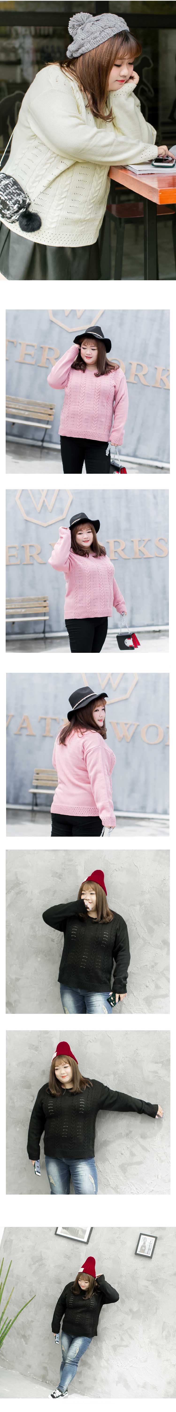 BSW-1140 เสื้อไหมพรมผู้หญิงไซส์ใหญ่กันหนาว