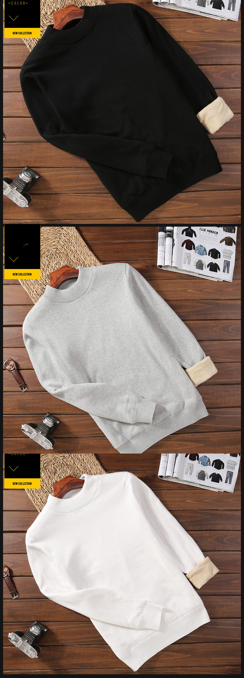 MS - 8764 เสื้อไหมพรมผู้ชายกันหนาว