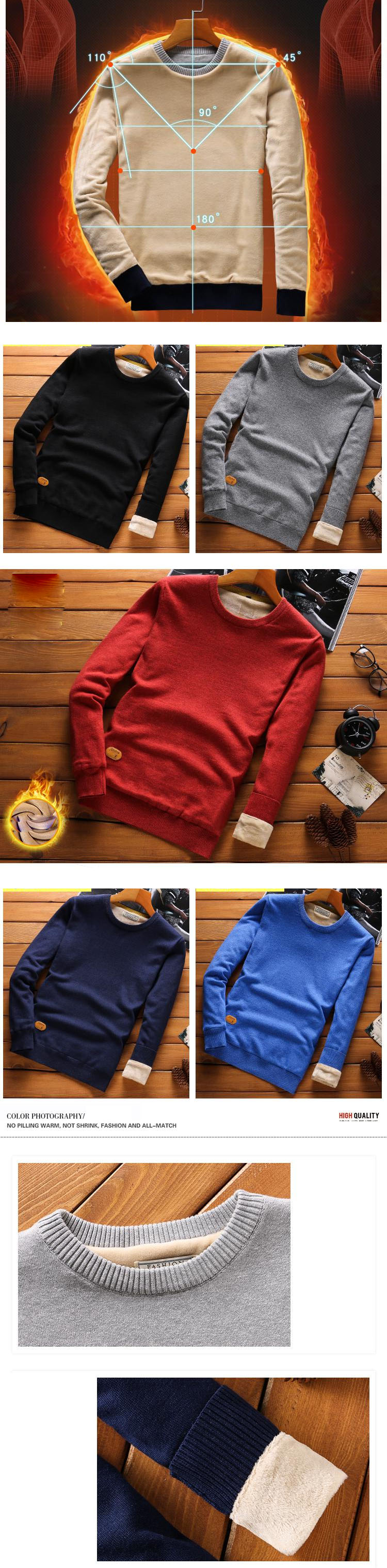 MS - 8760 เสื้อไหมพรมผู้ชายกันหนาว