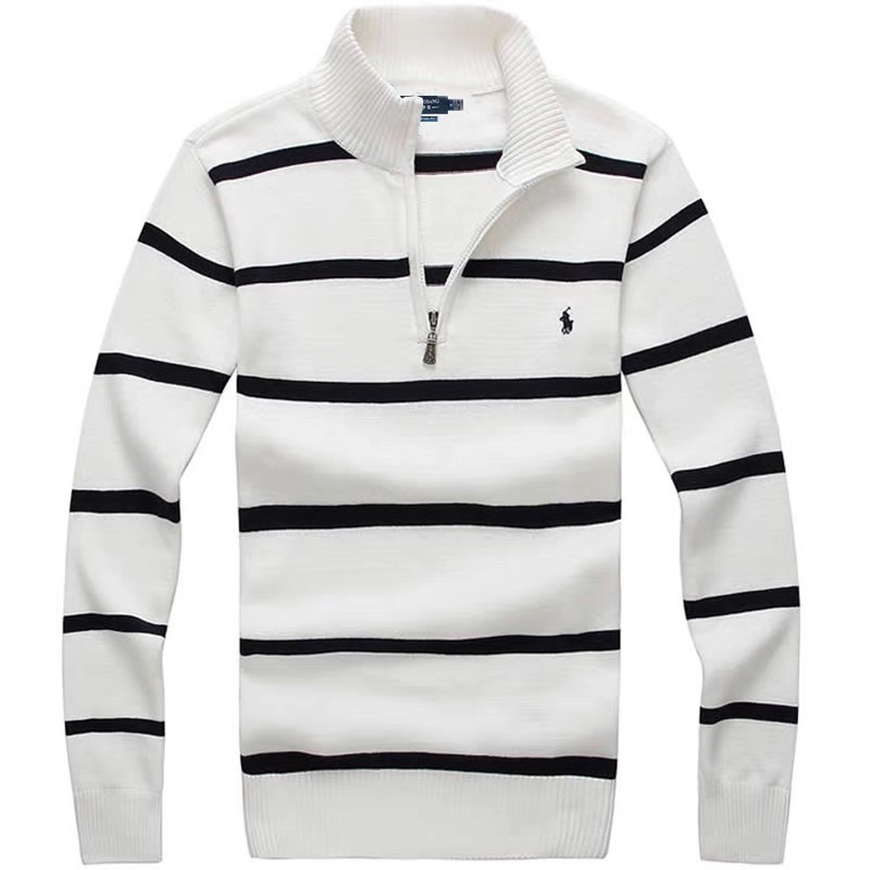 MS - POLO 348 BLUE เสื้อไหมพรมผู้ชายกันหนาว