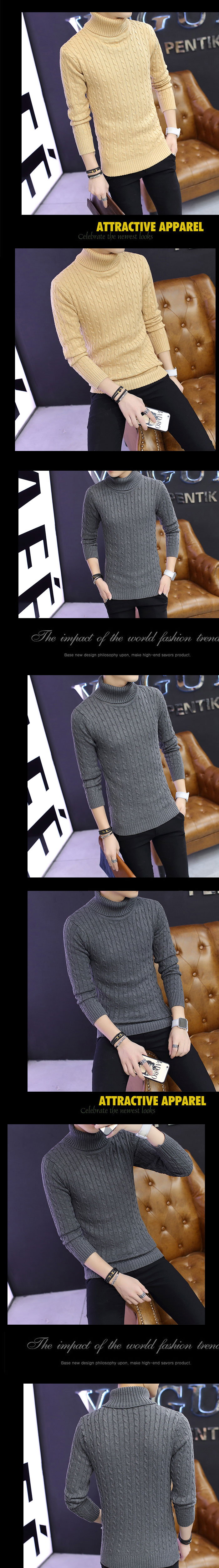 MS-405 Black เสื้อไหมพรมผู้ชายกันหนาว