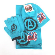 Winter Kids set Captain SET3ชิ้น-ผ้าพันคอเด็ก-หมวกไหมพรมกันหนาวเด็ก-ถุงมือเด็กกันหนาว