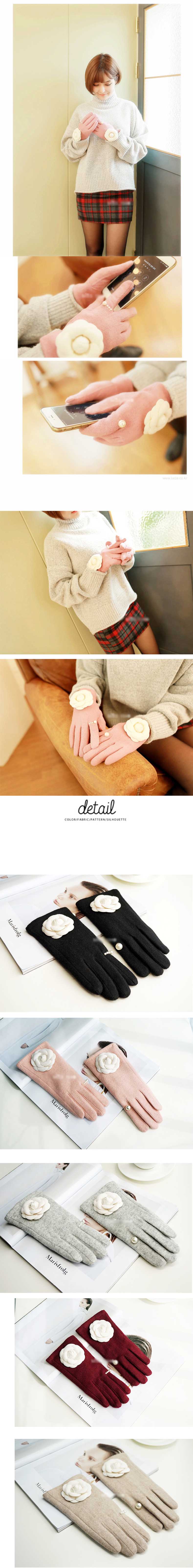 GS-566# ถุงมือกันหนาวผู้หญิงสไตล์ชาแนล