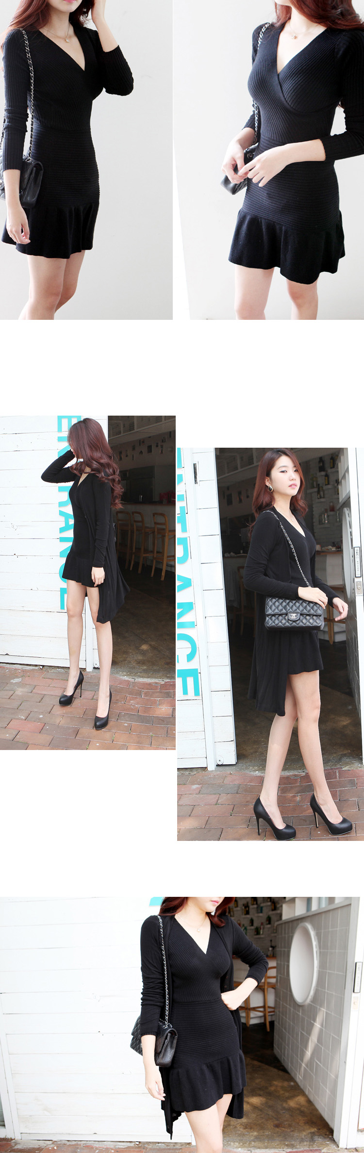 SW - 4425 Cream เดรสไหมพรมนิตติ้ง