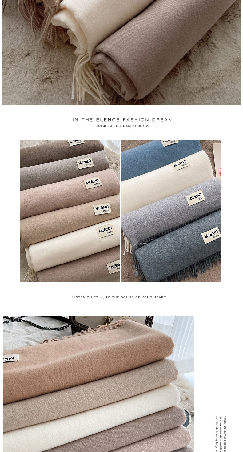 SC4344 ผ้าพันคอขนวูล ผ้าพันคอกันหนาว