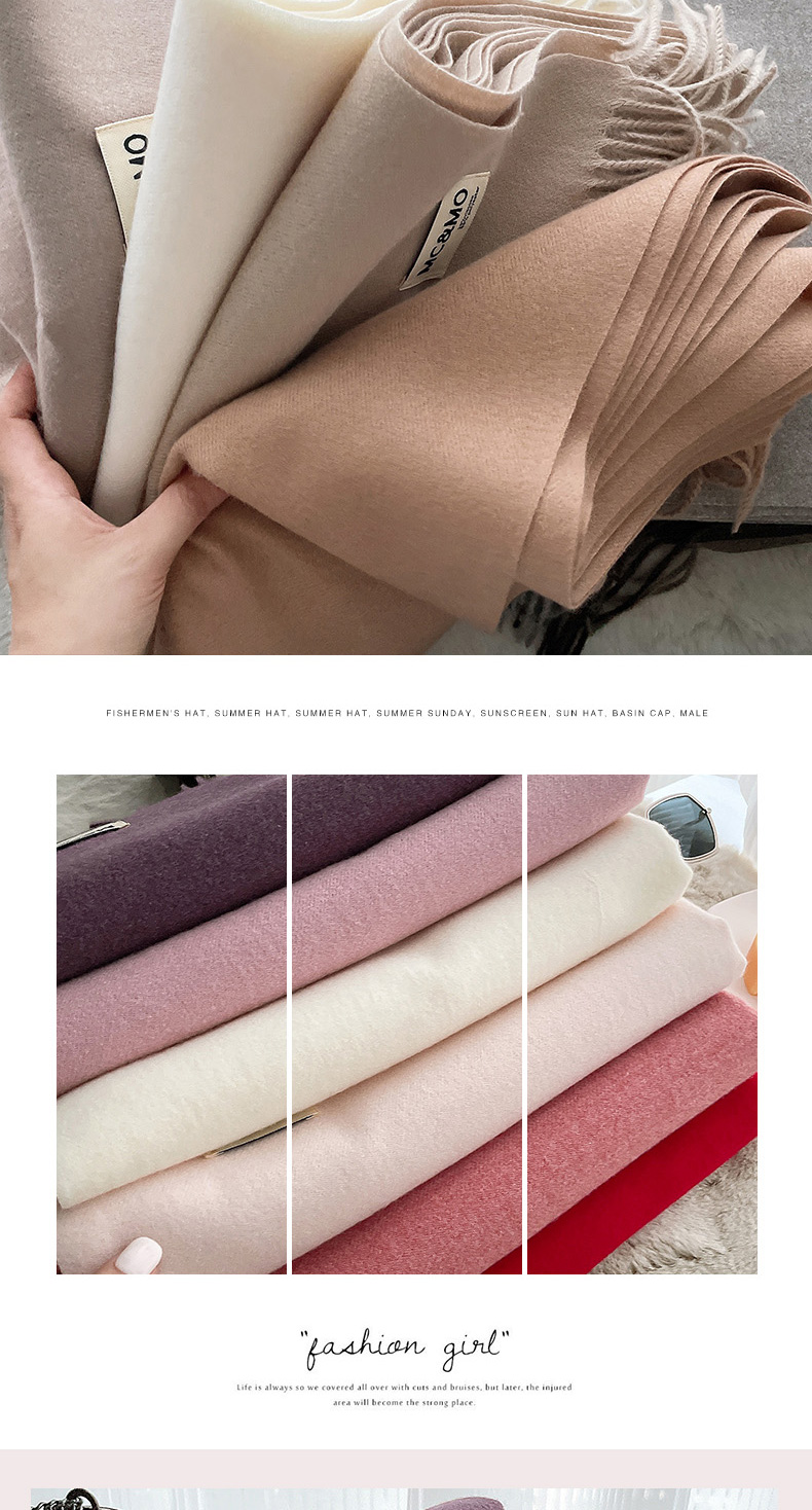 SC4344 ผ้าพันคอขนวูล ผ้าพันคอกันหนาว