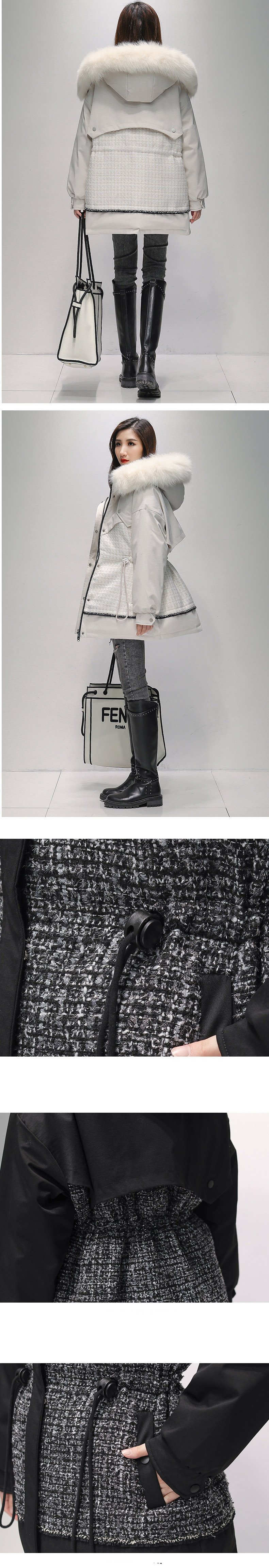 downcoat4230 เสื้อโค้ทขนเป็ดผู้หญิง เสื้อกันหนาวผู้หญิงกันหิมะ