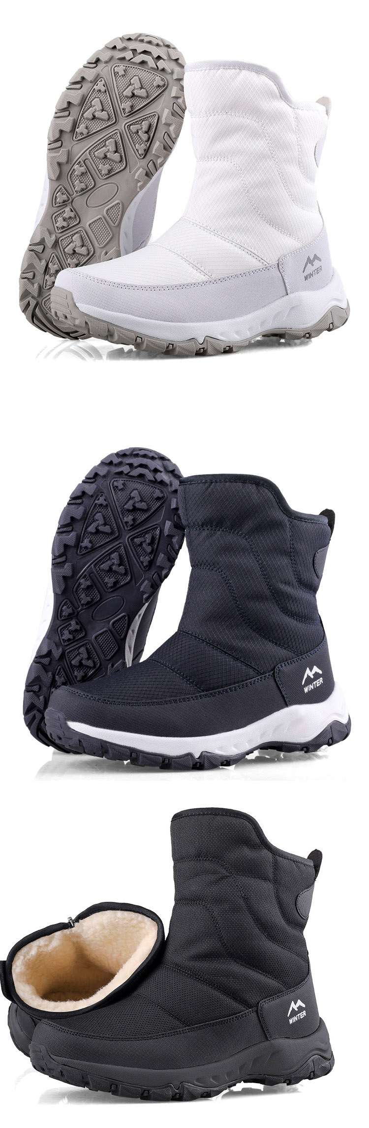 sne43  รองเท้าสโนบูทกันหนาว รองเท้าลุยหิมะ กันน้ำ