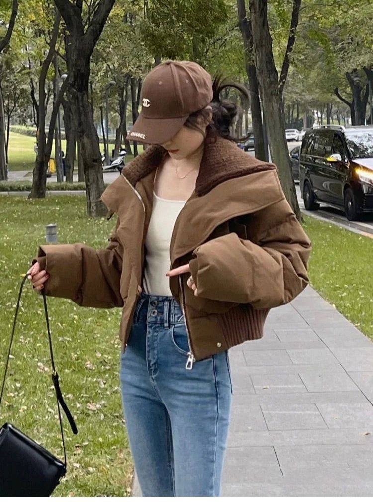 Coat5066  เสื้อโค้ทกันหนาวผู้หญิงตัวสั้น เสื้อกันหนาวครอป