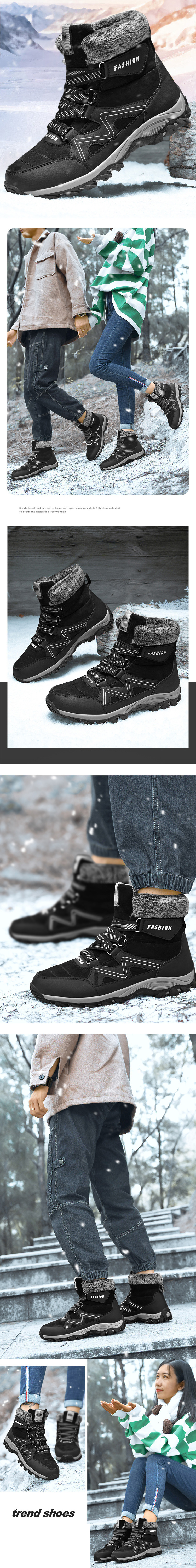 sne48  รองเท้ากันหนาวรองเท้าลุยหิมะ รองเทา้บูท ใส่ได้ั้งผู้ชายผู้หญิง