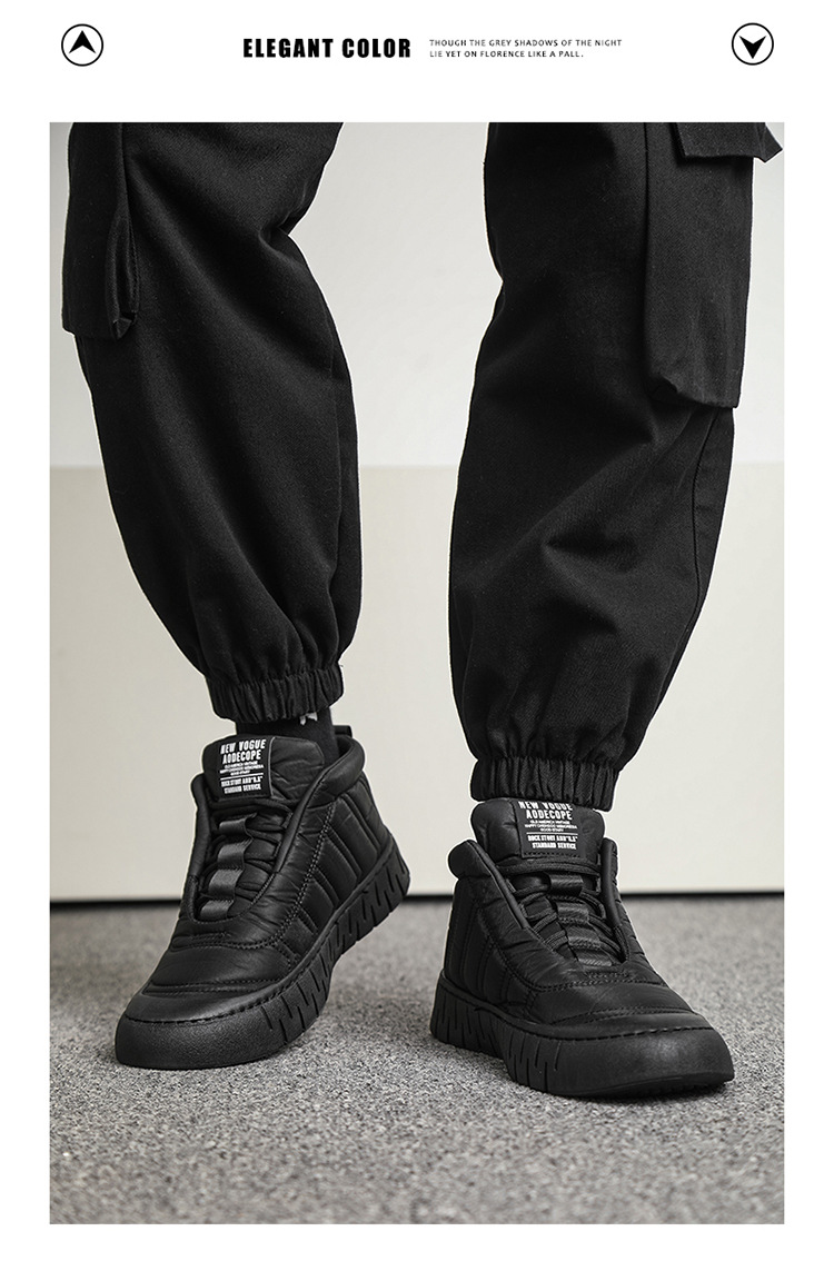 1534 รองเท้าผ้าใบกันหนาว รองเท้าลุยหิมะ รองเท้ากันน้ำ