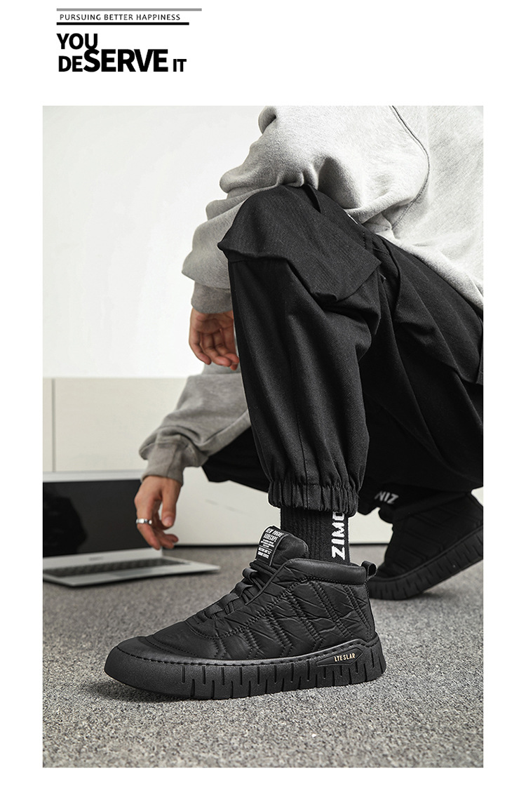 1534 รองเท้าผ้าใบกันหนาว รองเท้าลุยหิมะ รองเท้ากันน้ำ