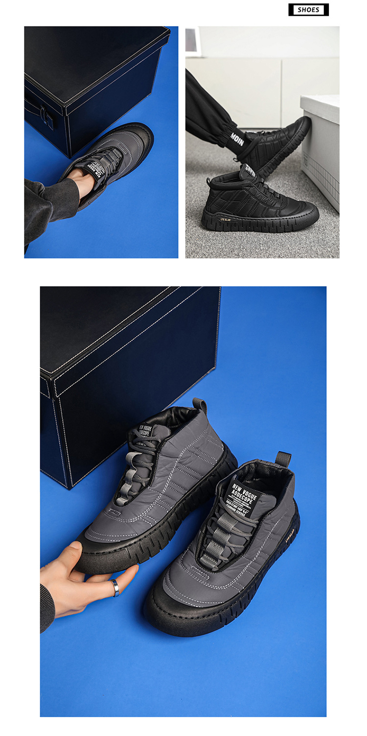 1534 รองเท้าผ้าใบกันหนาว รองเท้าลุยหิมะ รองเท้ากันน้ำ