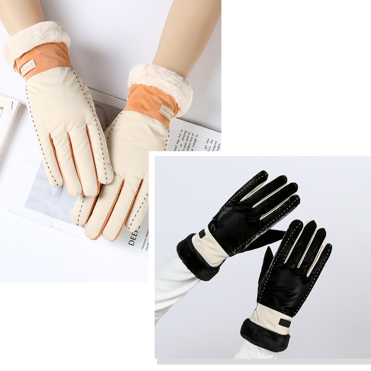 gs2052 ถุงมือกันหนาวผู้หญิง ถุงมือสกี
