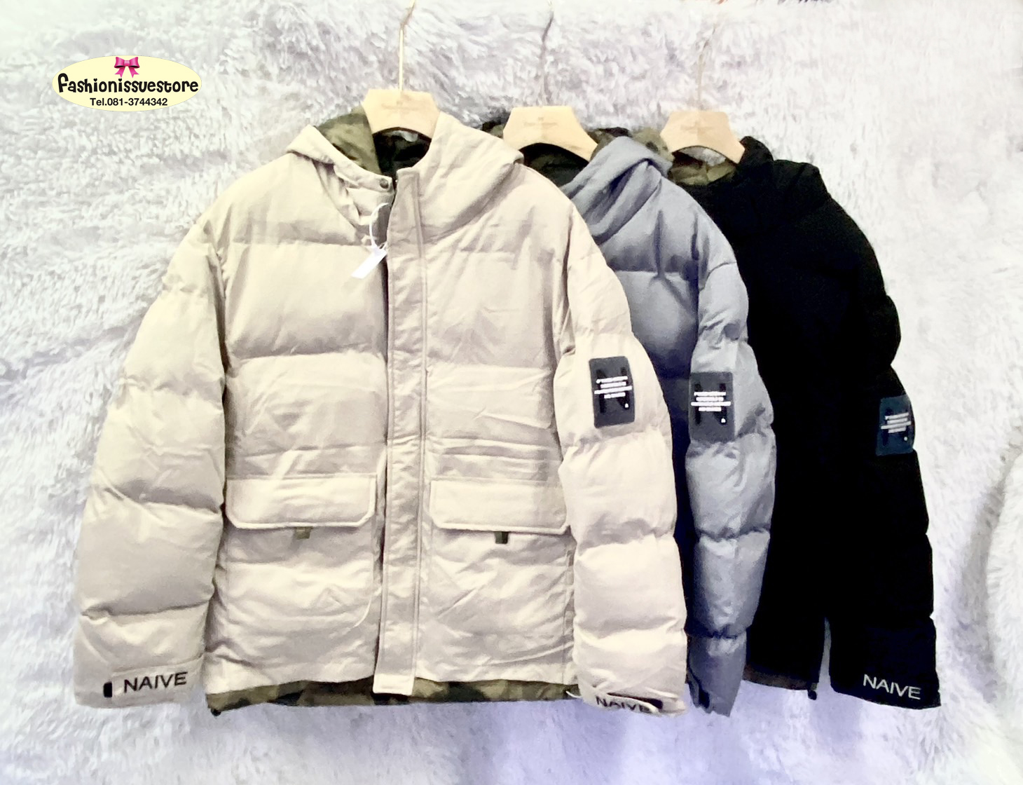 m6438 เสื้อโค้ทกันหนาวผู้ชาย