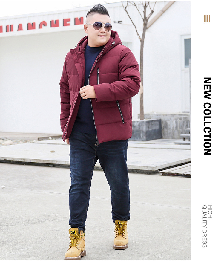 ec1316 เสื้อโค้ทกันหนาวขนเป็ดผู้ชายไซต์ใหญ่พิเศษ