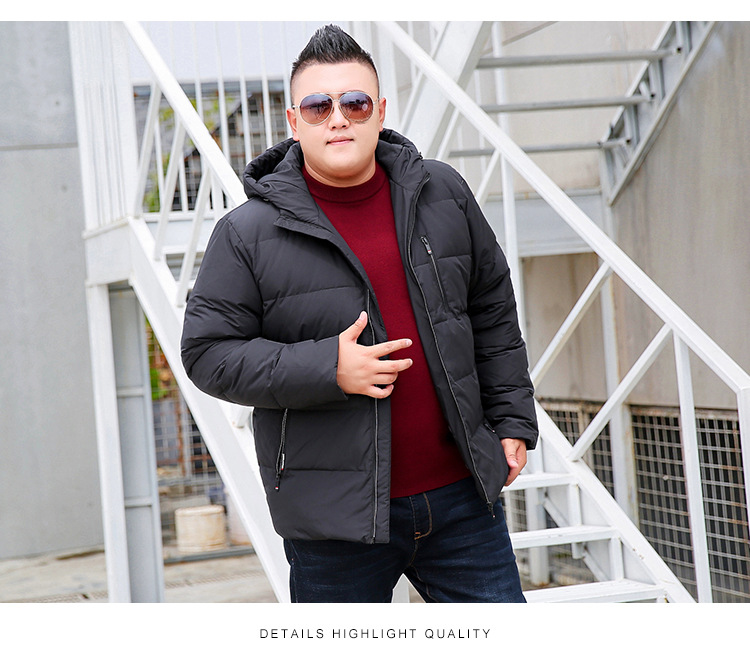 ec1316 เสื้อโค้ทกันหนาวขนเป็ดผู้ชายไซต์ใหญ่พิเศษ