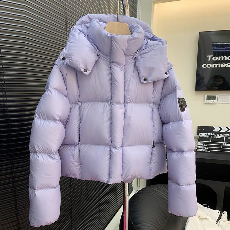 4282 เสื้อกันหนาว ตัวสั้นขนเป็ด เสื้อครอปโค้ทขนเป็ด