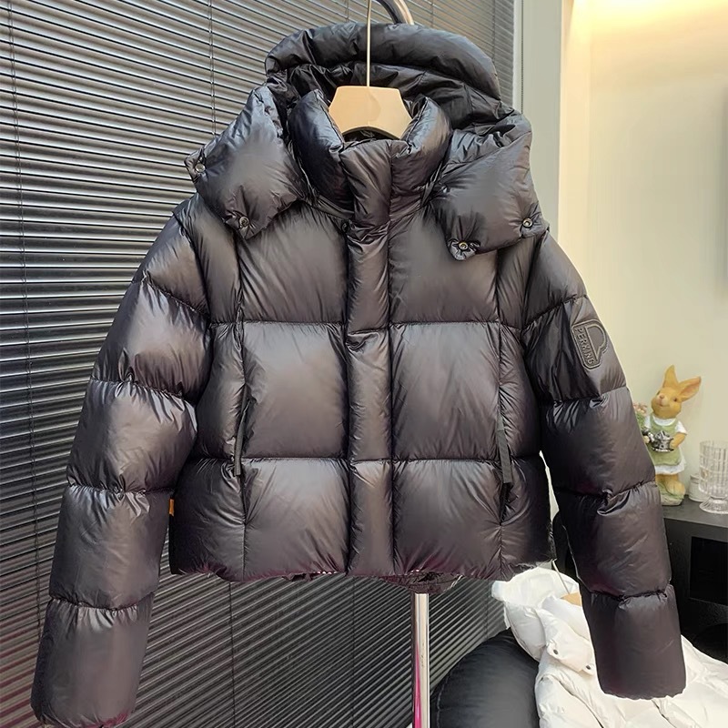 4282 เสื้อกันหนาว ตัวสั้นขนเป็ด เสื้อครอปโค้ทขนเป็ด