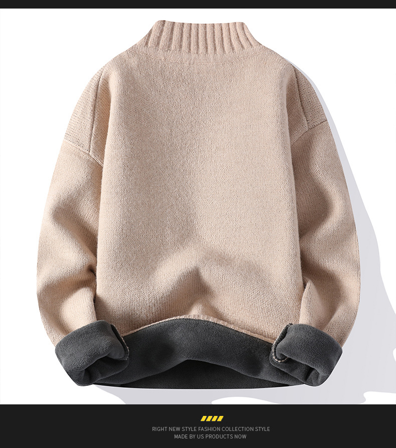 ms1398  เสื้อไหมพรมคอปีนบุขนกำมะหยี่