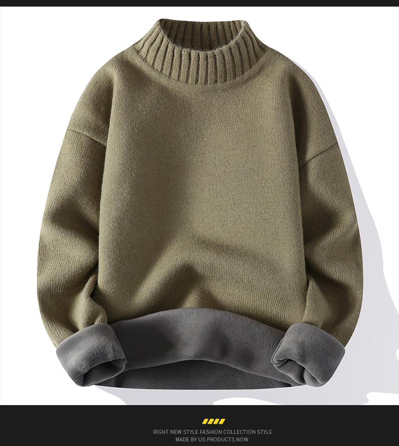 ms1398  เสื้อไหมพรมคอปีนบุขนกำมะหยี่