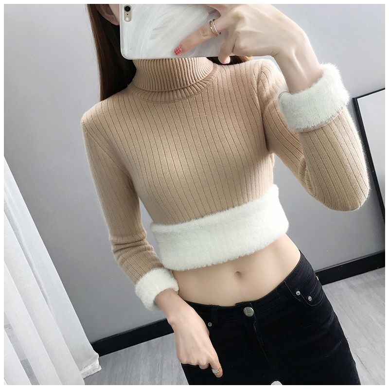 sw8012 เสื้อไหมพรมคอเต่า